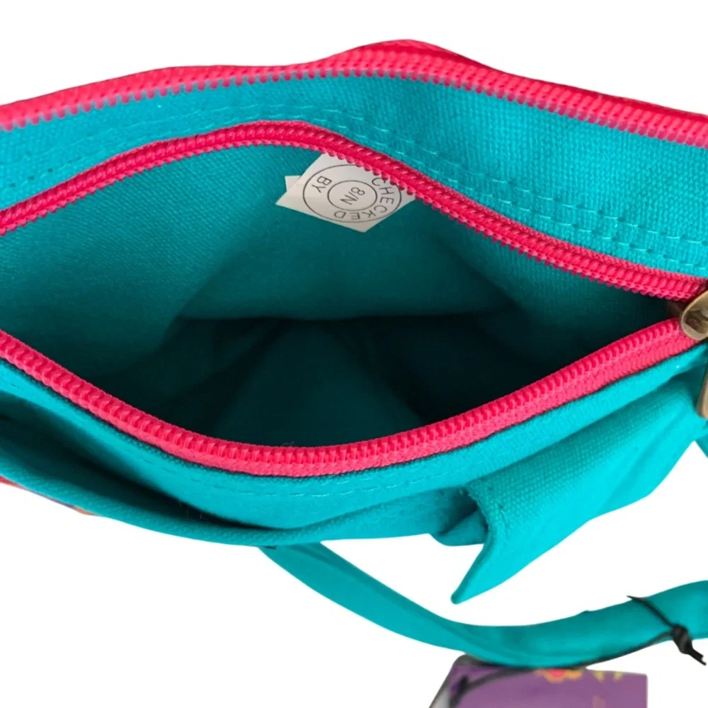 LAUREL BURCH Tote Bag Cat Faces Art Large Colorful Boho Style Shoulder Bag NWT - Picture 10 of 16